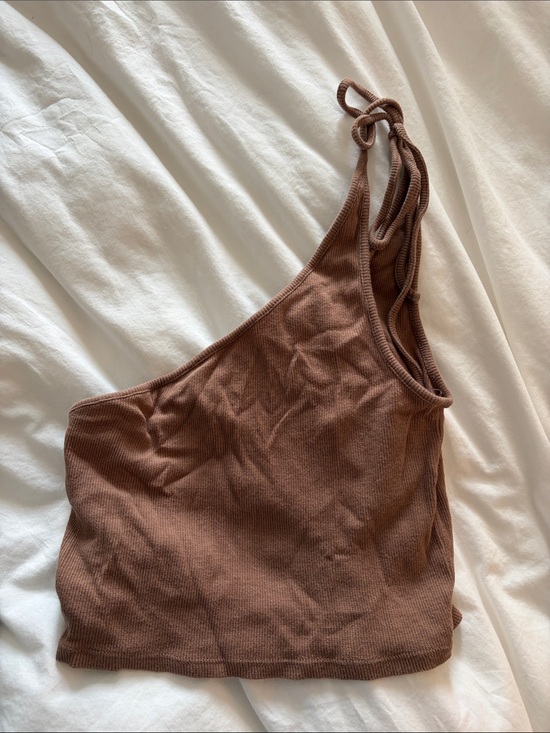 PacSun Dresses & Skirts - One-Shoulder Brown Ribbed Women’s Tank Top